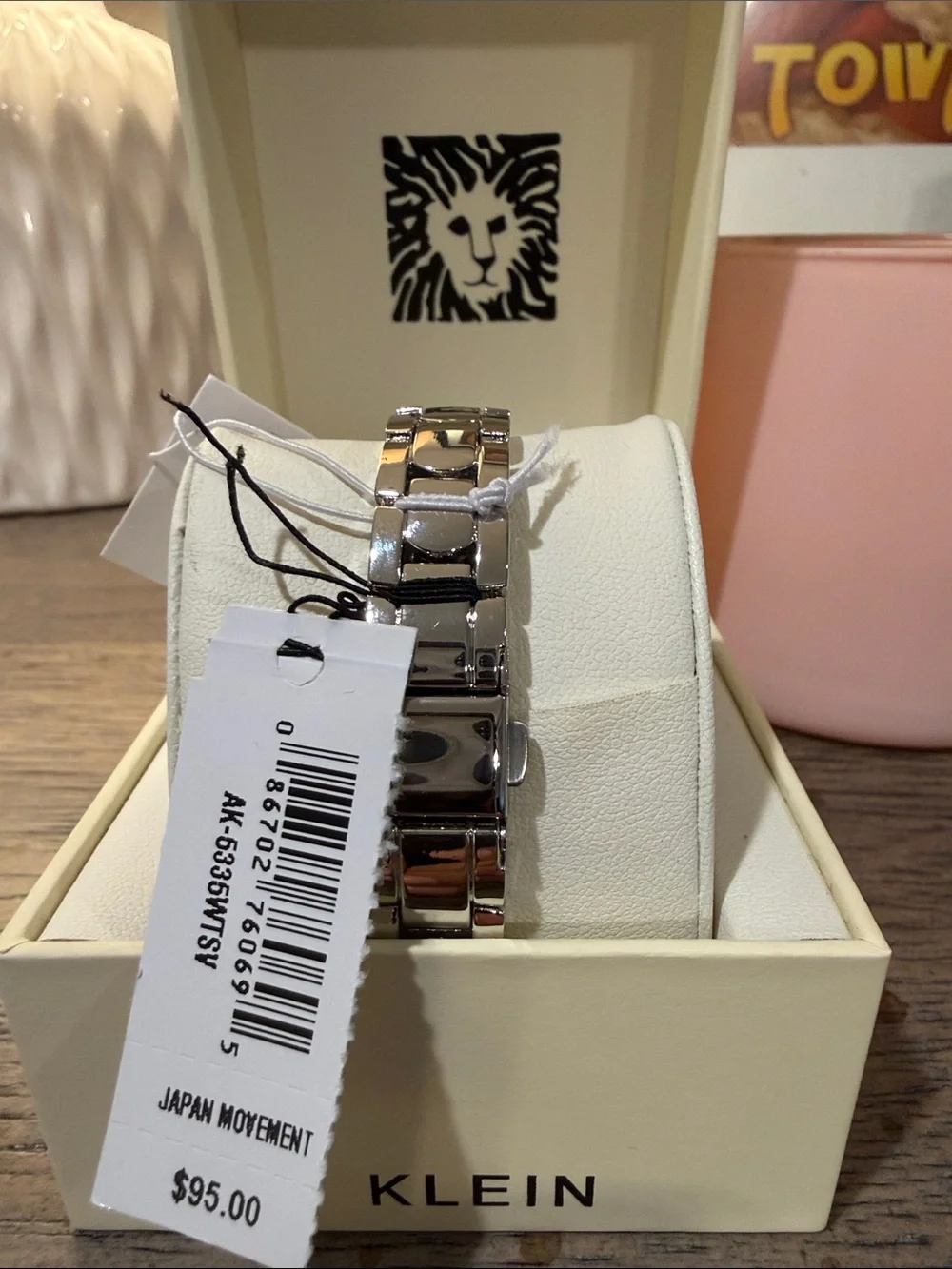 Anne Klein Silver Tone Women's Bracelet Watch with White Dial *NWT